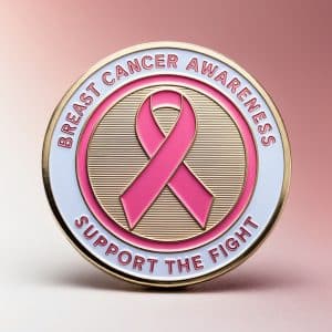 Breast cancer coins