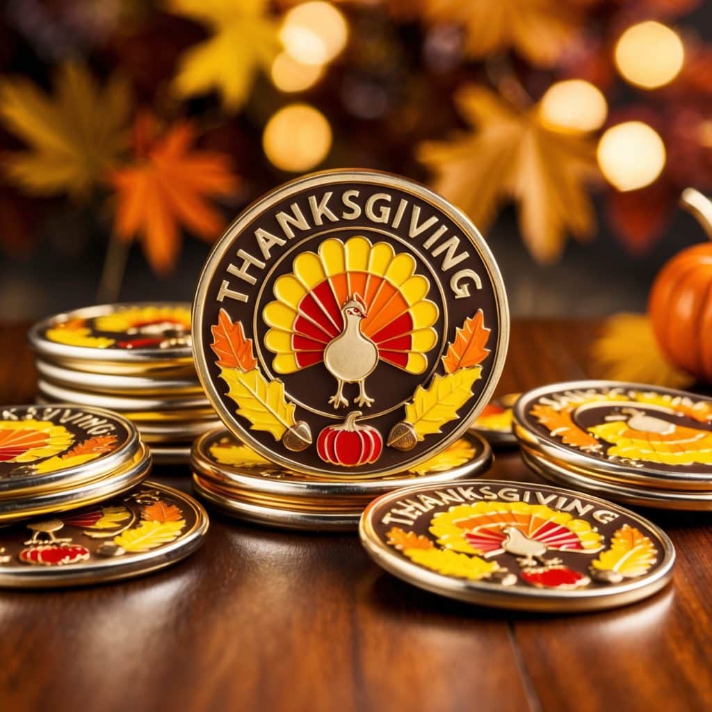 Custom Thanksgiving coins